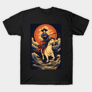 Japanese Cowgirl Riding a War Horse T-Shirt